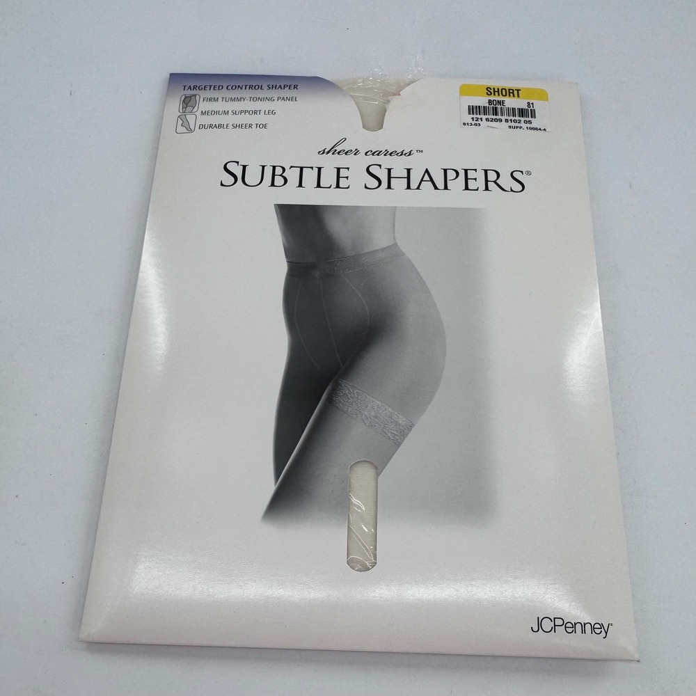 JCPenney Subtle Shapers Short Bone Targeted Control Hosiery NEW‎ Tummy Tone